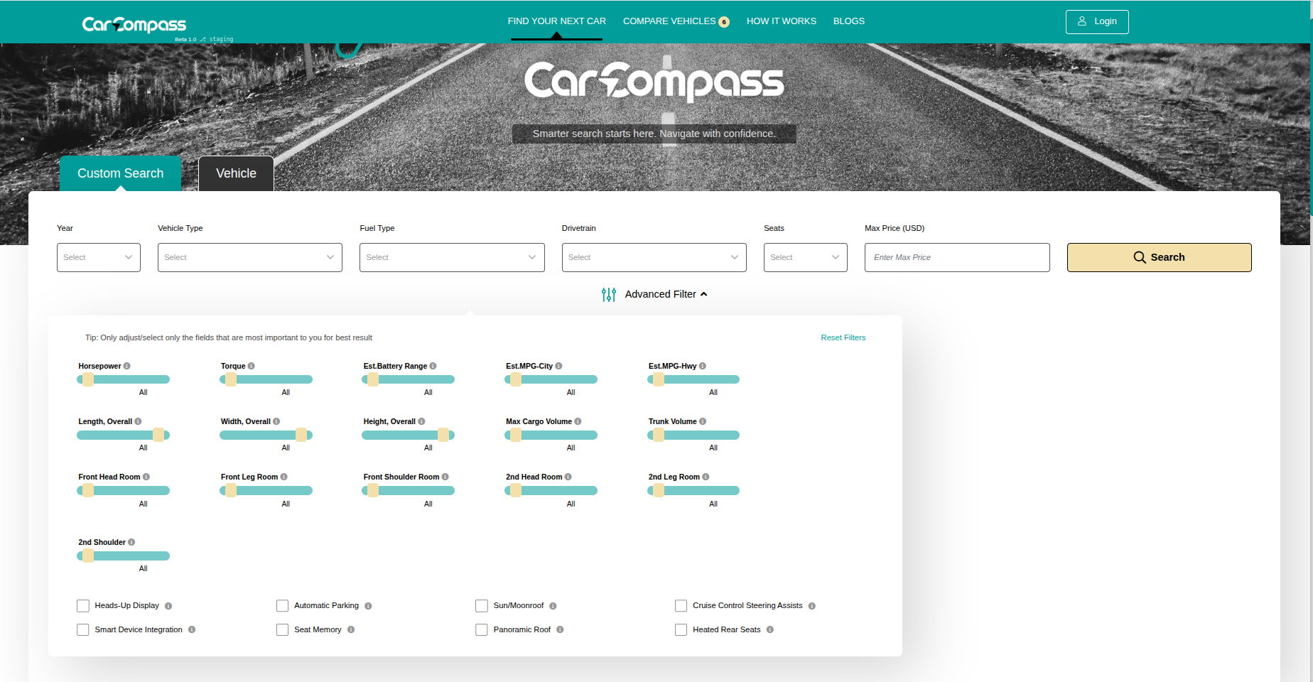 CarCompass Interface